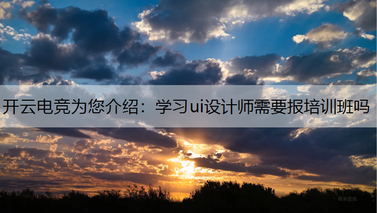 学习ui设计师需要报培训班吗